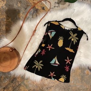 🍍Fun Rare Nautical Sleeveless Beach Vacay Vibes Top | S/M | 🍍🌴⛵️ 🌺